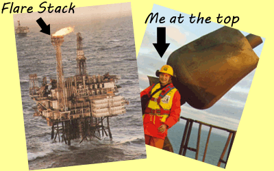 Debbie Singleton working on a North Sea oil rig